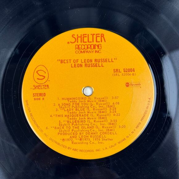 Leon Russell – The Best of Leon Russell Vinyl LP SRL-52004 Shelter Records 1976 - Picture 6 of 9